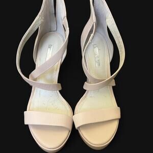 BCBGeneration nude blush strappy heel sandles
